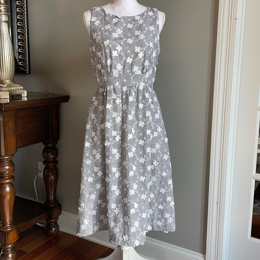 Calvin Klein Sleeveless Fit & Flare Dress Floral 6